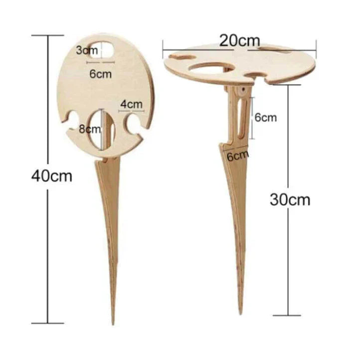 WineEase™ Table pliante pour bouteille de vin