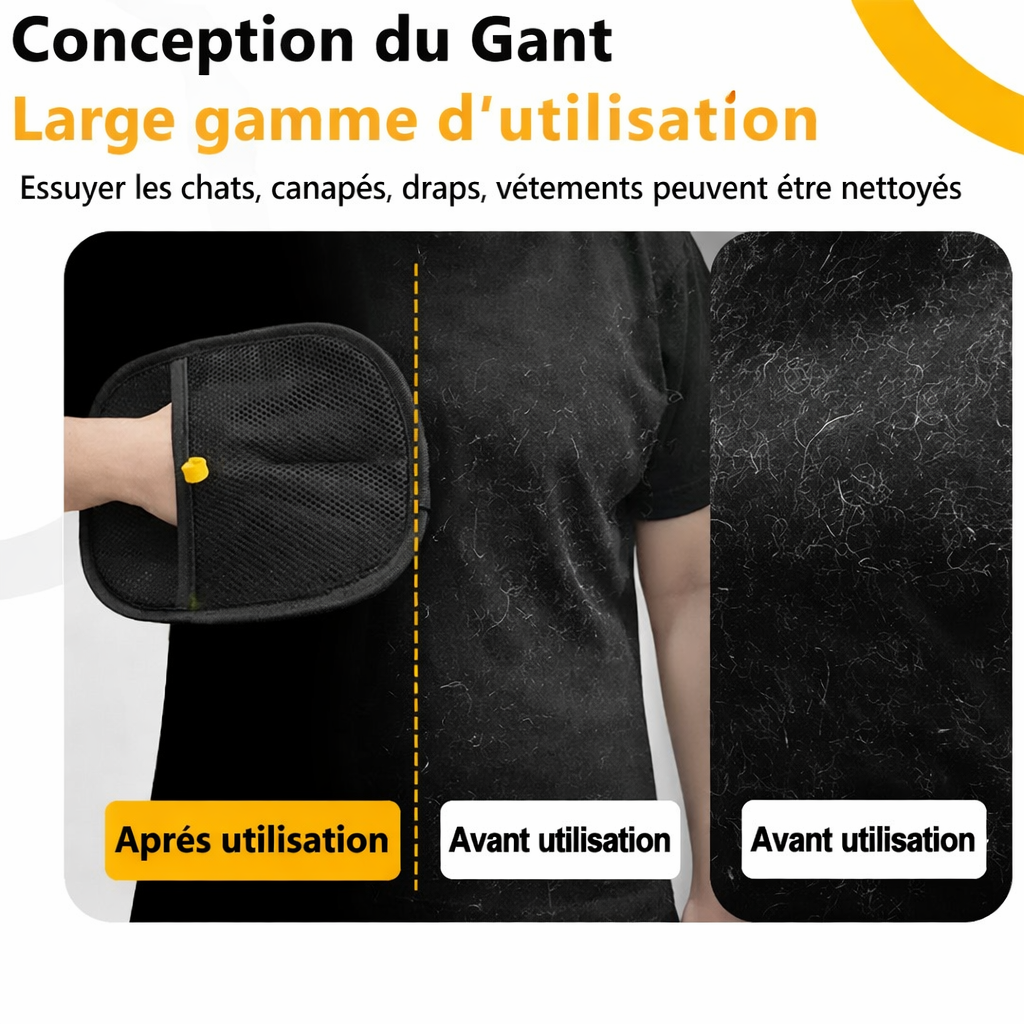 HairCatcher™ - Gants doux avec attrape-cheveux