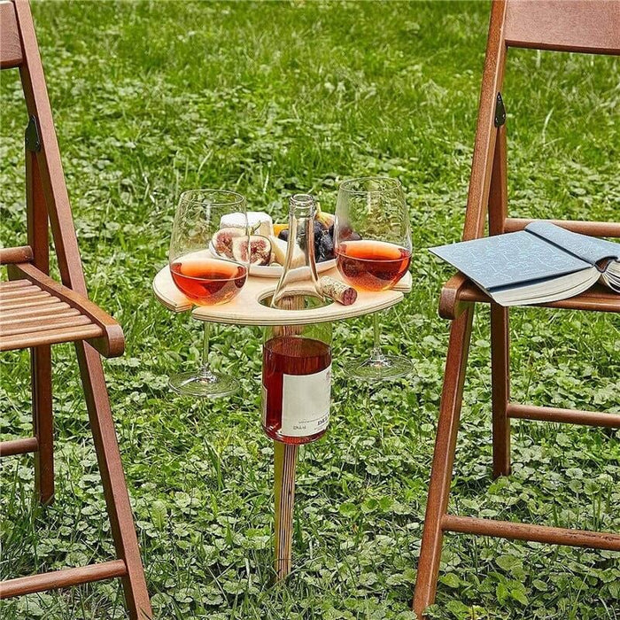 WineEase™ Table pliante pour bouteille de vin