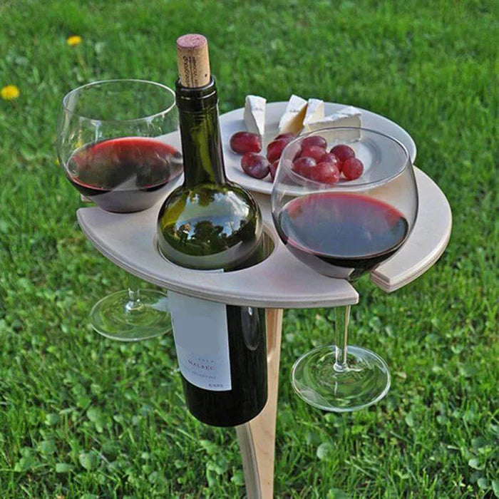 WineEase™ Table pliante pour bouteille de vin