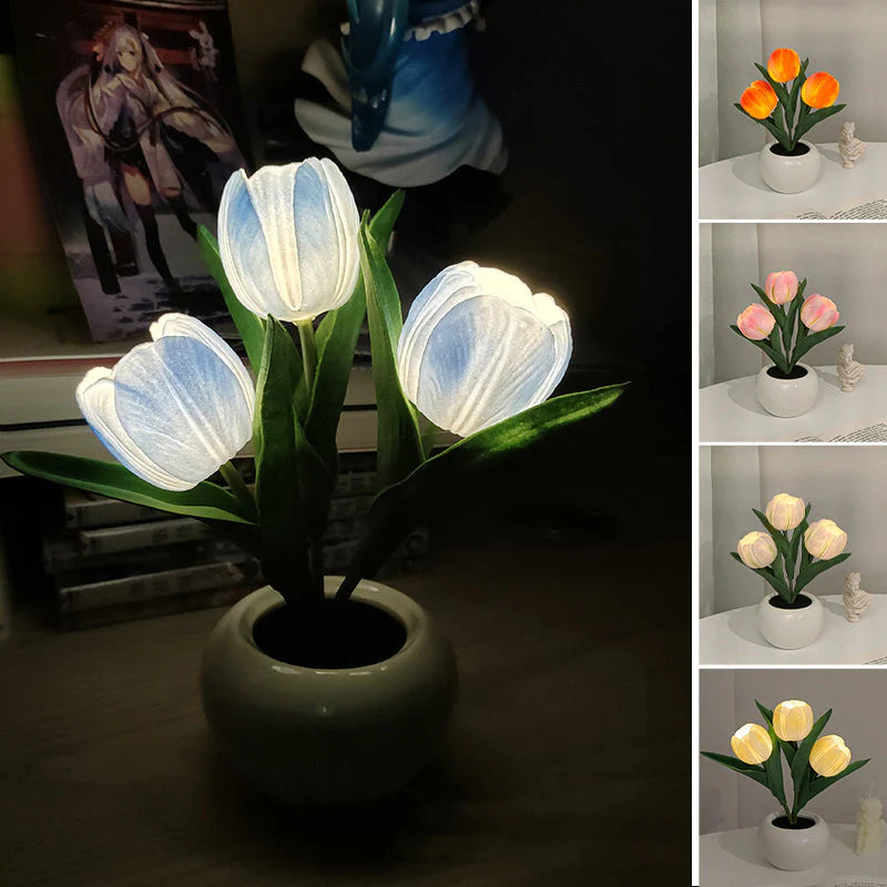 Lampe de nuit LED Tulipe - Serenya 