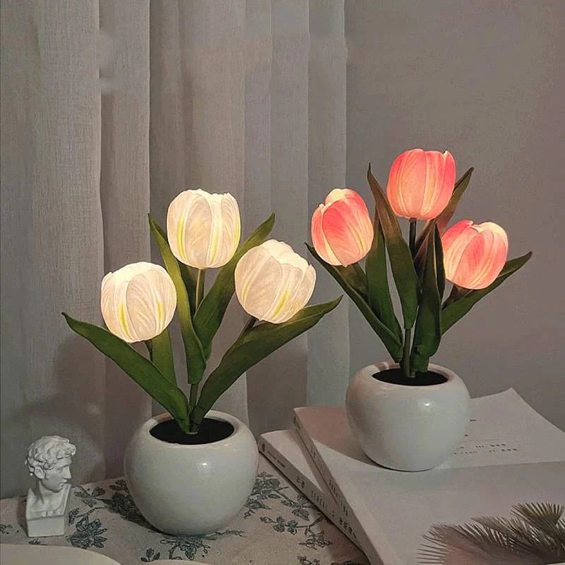 Lampe de nuit LED Tulipe - Serenya 