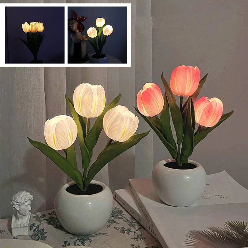 Lampe de nuit LED Tulipe - Serenya 
