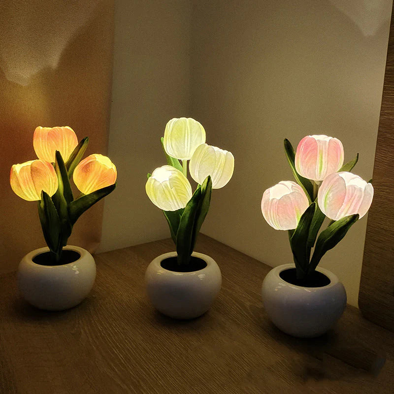 Lampe de nuit LED Tulipe - Serenya 