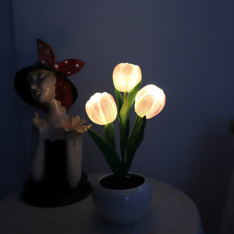 Lampe de nuit LED Tulipe - Serenya 