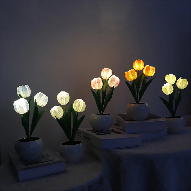 Lampe de nuit LED Tulipe - Serenya 